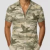 Personalized Duck Hunting Hawaiian Shirt For Men, Short Sleeve Camo Pattern Print, Custom Name Summer Button Down - Style 3