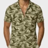 Personalized Duck Hunting Hawaiian Shirt For Men, Short Sleeve Camo Pattern Print, Custom Name Summer Button Down - Style 4