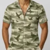 Personalized Duck Hunting Hawaiian Shirt For Men, Short Sleeve Camo Pattern Print, Custom Name Summer Button Down - Style 8