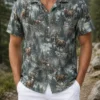 Personalized Elk Hunting Hawaiian Shirt For Men, Short Sleeve Wilderness Forest, Custom Name Summer Button Down - Style 5