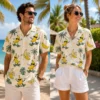 Personalized Funny Banana Beach Hawaiian Shirt For Men And Women, Short Sleeve Tropical Summer Fruit Print, Custom Name Button Down - View 1