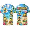 Personalized Funny Banana Beach Party Hawaiian Shirt For Men And Women, Short Sleeve Tropical Summer Character Print, Custom Name Button Down