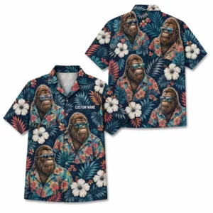 Personalized Gorilla Monkey Tropical Jungle Beach Aloha Hawaiian Shirt For Men And Women, Short Sleeve Funny Wildlife, Custom Name Button Down - Style 1