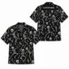 Personalized Gothic Skull Hawaiian Shirt, Spooky Skeleton Bones Aloha Shirt, Custom Name Festival Party Shirt For Men And Women - Style 4