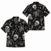 Personalized Gothic Skull Hawaiian Shirt, Spooky Skeleton Bones Aloha Shirt, Custom Name Festival Party Shirt For Men And Women - Style 8