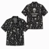 Personalized Gothic Skull Hawaiian Shirt, Spooky Skeleton Bones Aloha Shirt, Custom Name Festival Party Shirt For Men And Women - Style 9