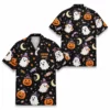 Personalized Halloween Ghost Hawaiian Shirt, Cute Spooky Pumpkin Aloha Shirt, Custom Name Festival Party Shirt For Men And Women - Style 1