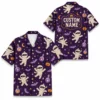 Personalized Halloween Ghost Hawaiian Shirt, Cute Spooky Pumpkin Aloha Shirt, Custom Name Festival Party Shirt For Men And Women - Style 5