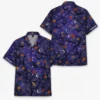 Personalized Halloween Night Hawaiian Shirt, Spooky Moon And Bats Aloha Shirt, Custom Name Festival Party Shirt For Men And Women - Style 4