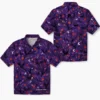 Personalized Halloween Night Hawaiian Shirt, Spooky Moon And Bats Aloha Shirt, Custom Name Festival Party Shirt For Men And Women - Style 7