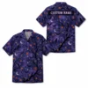 Personalized Halloween Night Hawaiian Shirt, Spooky Moon And Bats Aloha Shirt, Custom Name Festival Party Shirt For Men And Women - Style 8