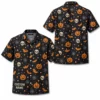 Personalized Halloween Pumpkin Hawaiian Shirt, Spooky Jack-O-Lantern Aloha Shirt, Custom Name Festival Party Shirt For Men And Women - Style 3