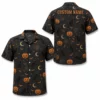 Personalized Halloween Pumpkin Hawaiian Shirt, Spooky Jack-O-Lantern Aloha Shirt, Custom Name Festival Party Shirt For Men And Women - Style 8
