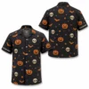 Personalized Halloween Pumpkin Hawaiian Shirt, Spooky Jack-O-Lantern Aloha Shirt, Custom Name Festival Party Shirt For Men And Women - Style 9