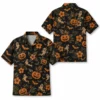 Personalized Halloween Pumpkin Hawaiian Shirt, Spooky Tropical Aloha Shirt, Custom Name Festival Party Shirt For Men And Women - Style 3