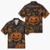 Personalized Halloween Pumpkin Hawaiian Shirt, Spooky Tropical Aloha Shirt, Custom Name Festival Party Shirt For Men And Women - Style 4