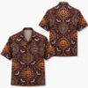Personalized Halloween Pumpkin Hawaiian Shirt, Spooky Tropical Aloha Shirt, Custom Name Festival Party Shirt For Men And Women - Style 7