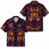 Personalized Halloween Skull Hawaiian Shirt, Spooky Floral Tropical Aloha Shirt, Custom Name Festival Party Shirt For Men And Women - Style 6