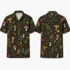 Personalized Mushroom Forest Botanical Hawaiian Shirt For Men And Women, Short Sleeve Cottagecore Nature, Custom Name Summer Button Down - Style 1