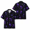 Personalized Mushroom Galaxy Space Hawaiian Shirt For Men And Women, Short Sleeve Celestial Forest Magical, Custom Name Summer Button Down - Style 1