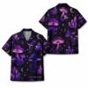 Personalized Mushroom Galaxy Space Hawaiian Shirt For Men And Women, Short Sleeve Celestial Forest Magical, Custom Name Summer Button Down - Style 4