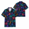 Personalized Neon Halloween Hawaiian Shirt For Men Women, Short Sleeve Glow Festival Party Print, Custom Name Button Down - Style 8