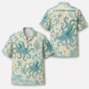 Personalized Octopus Summer Beach Aloha Hawaiian Shirt For Men And Women, Short Sleeve Nautical Ocean Animal, Custom Name Button Down - Style 3