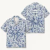 Personalized Octopus Summer Beach Aloha Hawaiian Shirt For Men And Women, Short Sleeve Nautical Ocean Animal, Custom Name Button Down - Style 5