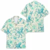 Personalized Octopus Summer Beach Aloha Hawaiian Shirt For Men And Women, Short Sleeve Nautical Ocean Animal, Custom Name Button Down - Style 6