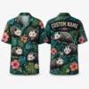 Personalized Opossum Tropical Hawaiian Shirt For Men And Women, Short Sleeve Funny Wildlife Island Vacation Print, Custom Name Summer Button Down