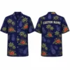 Personalized Pineapple Tropical Hawaiian Shirt For Men And Women, Short Sleeve Classic Island Vacation Print, Custom Name Summer Button Down