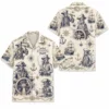 Personalized Pirate Vintage Nautical Sketch Hawaiian Shirt For Men And Women, Short Sleeve Classic Sailor Marine Ocean, Custom Name Button Down - Style 10