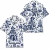 Personalized Pirate Vintage Nautical Sketch Hawaiian Shirt For Men And Women, Short Sleeve Classic Sailor Marine Ocean, Custom Name Button Down - Style 2