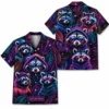 Personalized Raccoon Cyberpunk Neon Hawaiian Shirt For Men And Women, Short Sleeve Cute Pet Dark Tropical Night Print, Custom Name Button Down - Style 8