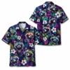 Personalized Raccoon Floral Tropical Night Hawaiian Shirt For Men And Women, Short Sleeve Cute Pet Dark Island, Custom Name Button Down - Style 3