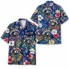 Personalized Raccoon Floral Tropical Night Hawaiian Shirt For Men And Women, Short Sleeve Cute Pet Dark Island, Custom Name Button Down - Style 6