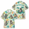 Personalized Raccoon Fruit Summer Beach Aloha Hawaiian Shirt For Men And Women, Short Sleeve Cute Pet Tropical Island, Custom Name Button Down - Style 3
