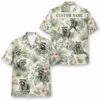 Personalized Raccoon Summer Beach Aloha Hawaiian Shirt For Men And Women, Short Sleeve Cute Pet Tropical Island Vacation, Custom Name Button Down - Style 3