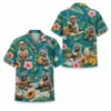 Personalized Raccoon Summer Beach Aloha Hawaiian Shirt For Men And Women, Short Sleeve Funny Wildlife Tropical Island Vacation, Custom Name Button Down - Style 2