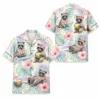 Personalized Raccoon Summer Beach Aloha Hawaiian Shirt For Men And Women, Short Sleeve Funny Wildlife Tropical Island Vacation, Custom Name Button Down - Style 6