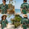 Personalized Raccoon Tropical Hawaiian Shirt For Men And Women, Short Sleeve Cute Wildlife Island Vacation Print, Custom Name Summer Button Down - View 1