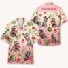 Personalized Raccoon Watermelon Summer Beach Aloha Hawaiian Shirt For Men And Women, Short Sleeve Cute Pet Tropical Fruit, Custom Name Button Down - Style 4