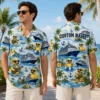 Personalized Rubber Duck Cruise Ship Hawaiian Shirt For Men And Women, Short Sleeve Funny Vacation Island Print, Custom Name Summer Button Down - View 1