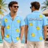 Personalized Rubber Duck Hawaiian Shirt For Men And Women, Short Sleeve Funny Bath Toy Summer Print, Custom Name Button Down - View 1