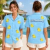 Personalized Rubber Duck Hawaiian Shirt For Men And Women, Short Sleeve Funny Bath Toy Summer Print, Custom Name Button Down - View 2