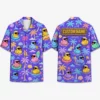 Personalized Rubber Duck Summer Hawaiian Shirt For Men And Women, Short Sleeve Funny Pool Party Island Vacation Print, Custom Name Summer Button Down