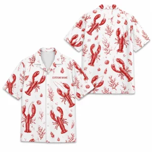 Personalized Sea Life Summer Beach Aloha Hawaiian Shirt For Men And Women, Short Sleeve Nautical Ocean Animal, Custom Name Button Down - Style 1