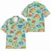 Personalized Seafood Foodie Summer Beach Aloha Hawaiian Shirt For Men And Women, Short Sleeve Funny Tropical Culinary Feast, Custom Name Button Down - Style 6