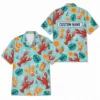 Personalized Seafood Foodie Summer Beach Aloha Hawaiian Shirt For Men And Women, Short Sleeve Funny Tropical Culinary Feast, Custom Name Button Down - Style 8