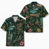 Personalized Skeleton Surfing Beach Aloha Hawaiian Shirt For Men And Women, Short Sleeve Funny Spooky Tropical, Custom Name Button Down - Style 5